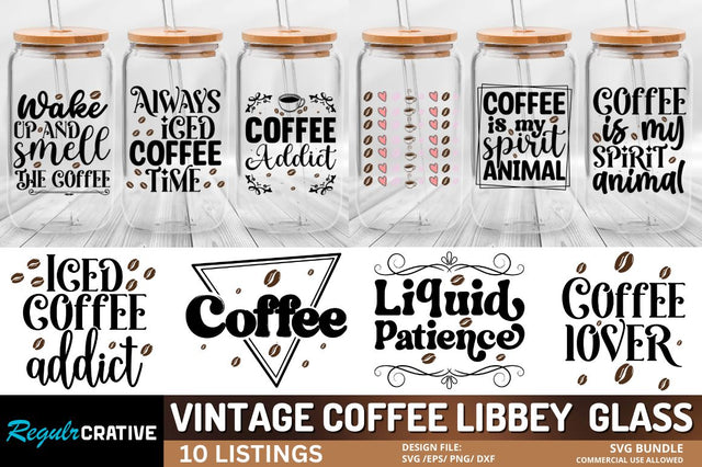 Vintage Coffee Libbey Glass SVG Bundle SVG Regulrcrative 