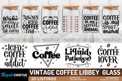 Vintage Coffee Libbey Glass SVG Bundle SVG Regulrcrative 