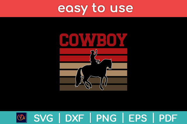 Vintage Cowboy Svg Design SVG artprintfile 