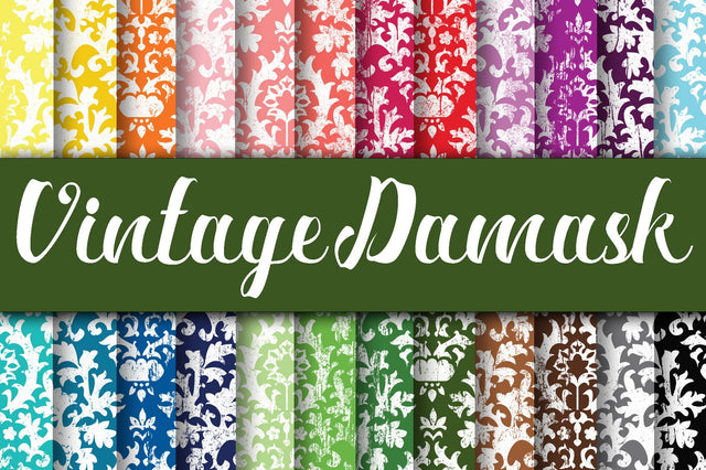 Vintage Damask Digital Papers Sublimation Old Market 
