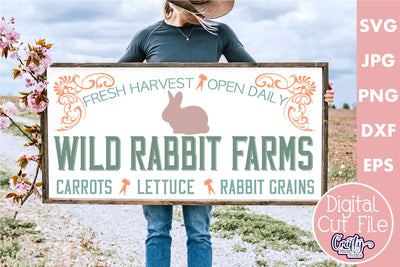 Vintage Easter Farmhouse Sign | Wild Rabbit Farms Svg SVG Crafty Mama Studios 