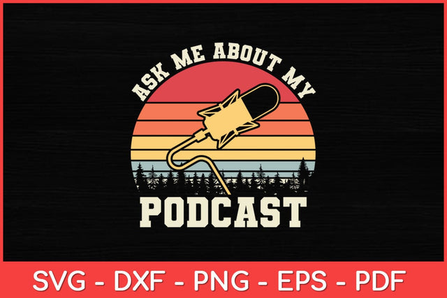 Vintage Eat Sleep Podcast Repeat Funny Svg Design SVG artprintfile 