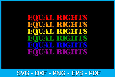 Vintage Equal Rights Sign Pride Month SVG PNG PDF Cut File SVG Creativedesigntee 