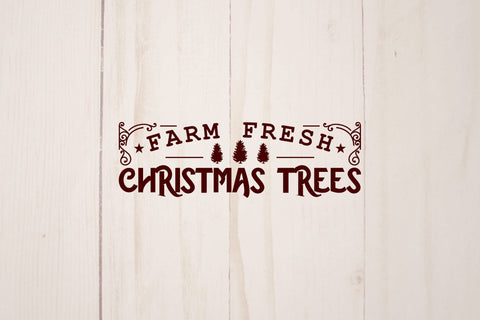 Vintage Farm Fresh Christmas Trees Sign SVG SVG CraftLabSVG 