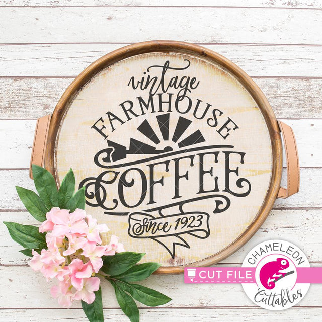 Vintage Farmhouse Coffee design - kitchen - SVG SVG Chameleon Cuttables 