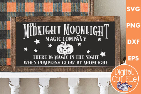 Vintage Farmhouse Halloween Svg Sign, Midnight Magic Co SVG Crafty Mama Studios 