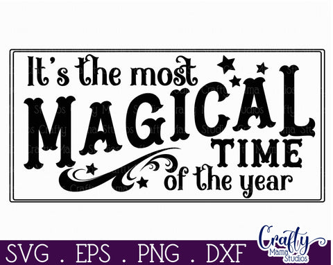 Vintage Farmhouse Halloween Svg Sign, Most Magical Time SVG Crafty Mama Studios 