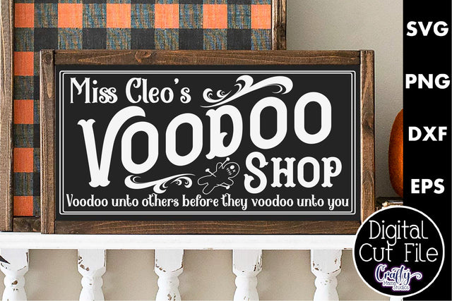 Vintage Farmhouse Halloween Svg Sign, Voodoo Shop SVG Crafty Mama Studios 