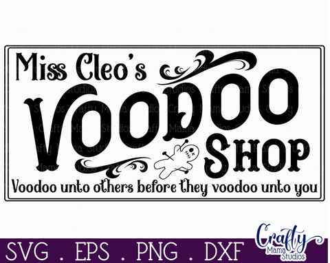 Vintage Farmhouse Halloween Svg Sign, Voodoo Shop SVG Crafty Mama Studios 