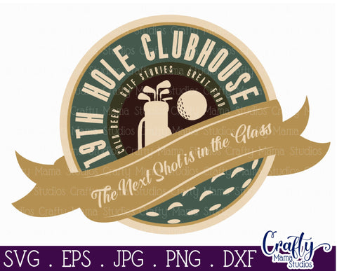 Vintage Farmhouse Home Sign | 19th Hole Clubhouse Golf Svg SVG Crafty Mama Studios 