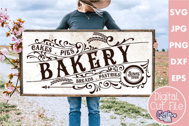 Vintage Farmhouse Home Sign | Bakery Design Svg SVG Crafty Mama Studios 