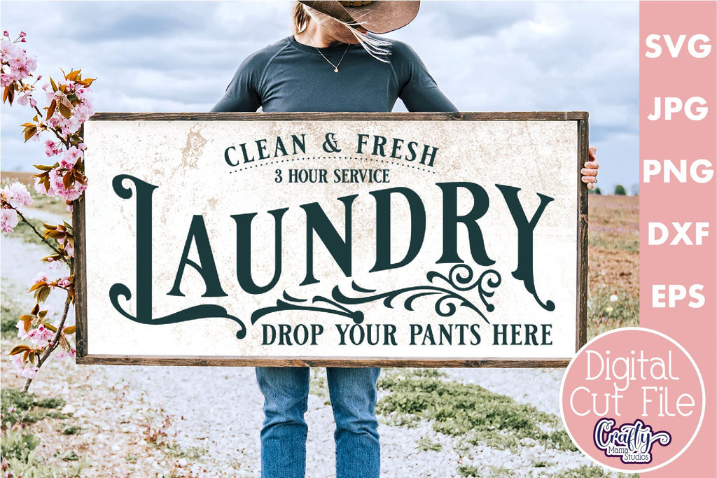 Vintage Farmhouse Home Sign | Clean And Fresh Laundry Svg - So Fontsy