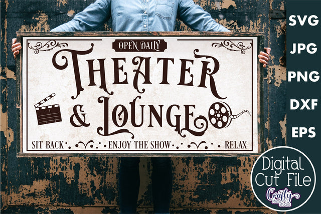 Vintage Farmhouse Home Sign | Theater And Lounge Wall Svg SVG Crafty Mama Studios 