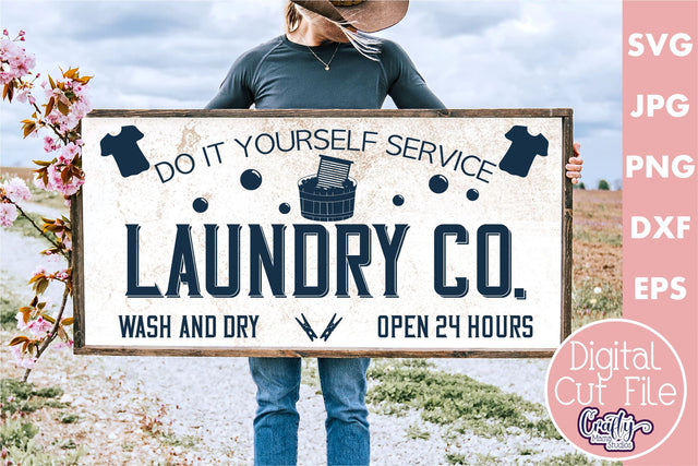 Vintage Farmhouse Home Sign | Wash And Dry Laundry Svg SVG Crafty Mama Studios 