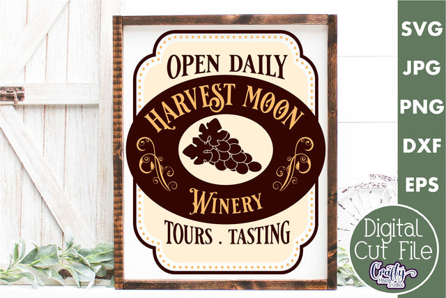 Vintage Farmhouse Home Sign | Winery Svg Wall Art Cut File SVG Crafty Mama Studios 
