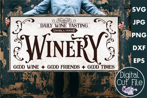 Vintage Farmhouse Home Sign | Winery Wall Art Svg SVG Crafty Mama Studios 