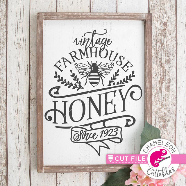 Vintage Farmhouse Honey design - kitchen - SVG SVG Chameleon Cuttables 