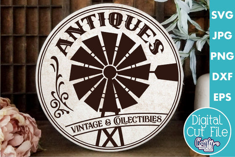 Vintage Farmhouse Round Sign Bundle #1 | Old Style Home Svg SVG Crafty Mama Studios 