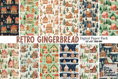 Vintage Gingerbread | Christmas Pattern Digital Pattern Fine Purple Elephant Creations 