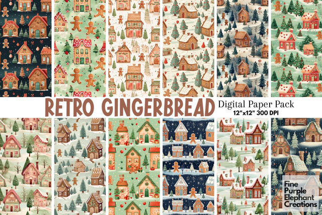 Vintage Gingerbread | Christmas Pattern Digital Pattern Fine Purple Elephant Creations 