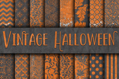 Vintage Halloween Digital Papers Digital Pattern Old Market 