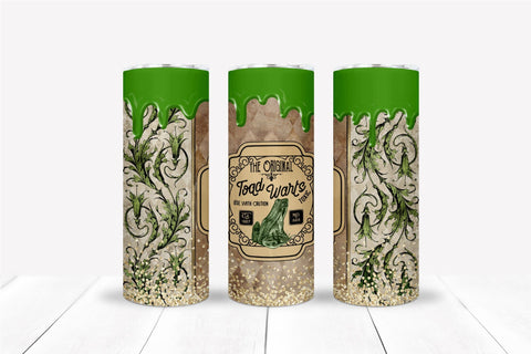 Vintage Halloween Potion Tumbler Wrap Witch's Brew Label PNG Sublimation OrangeBrushStudio 