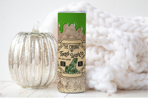 Vintage Halloween Potion Tumbler Wrap Witch's Brew Label PNG Sublimation OrangeBrushStudio 