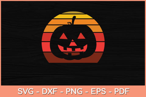 Vintage Halloween Pumpkin Funny Svg Design SVG artprintfile 