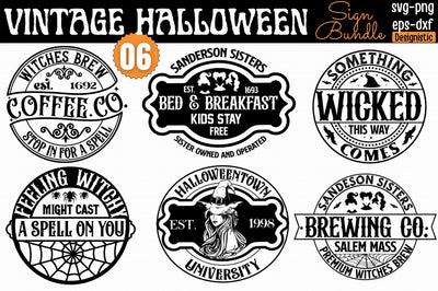 Vintage Halloween Sign Bundle, SVG DESIGNISTIC 