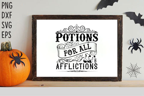 Vintage Halloween Sign SVG Bundle SVG Rupkotha 