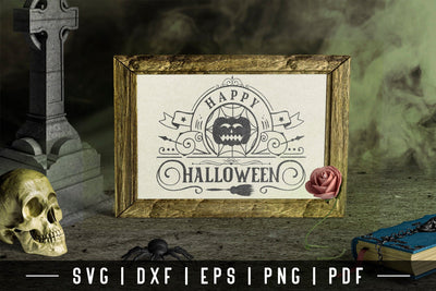 Vintage Halloween Sign SVG, Happy Halloween SVG SVG CraftLabSVG 