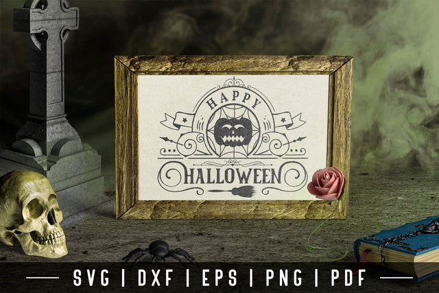 Vintage Halloween Sign SVG, Happy Halloween SVG SVG CraftLabSVG 