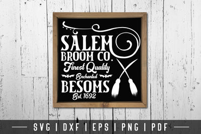 Vintage Halloween Sign SVG - Salem Broom Co. SVG SVG CraftLabSVG 