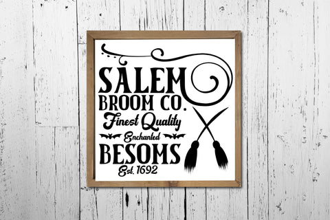 Vintage Halloween Sign SVG - Salem Broom Co. SVG SVG CraftLabSVG 