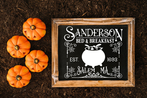 Vintage Halloween Sign SVG, Sanderson Bed & Breakfast SVG CraftLabSVG 