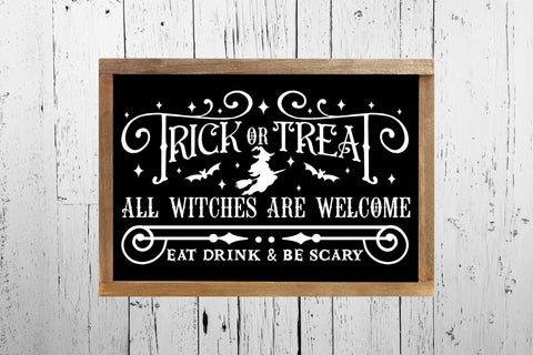 Vintage Halloween Sign SVG | Trick or Treat SVG CraftLabSVG 