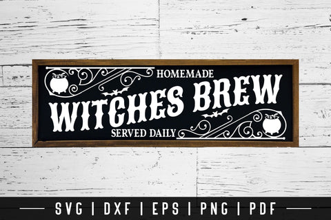 Vintage Halloween Sign SVG | Witches Brew SVG SVG CraftLabSVG 