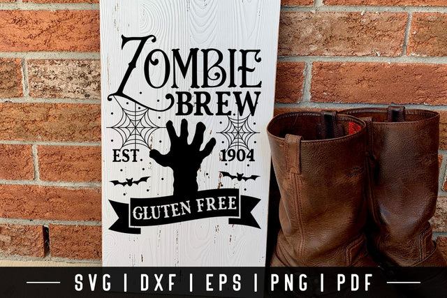 Vintage Halloween Sign SVG - Zombie Brew SVG SVG CraftLabSVG 