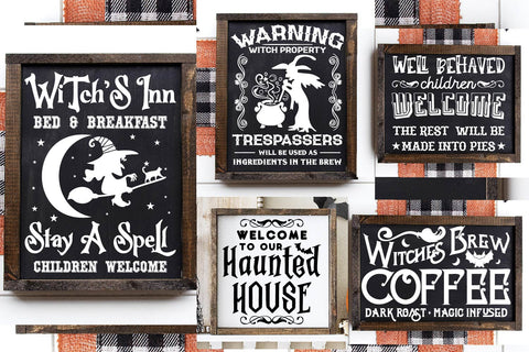 Vintage Halloween Signs and labels SVG bundle, Farmhouse SVG Paper Switch 