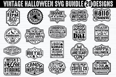 Vintage Halloween SVG Bundle SVG akazaddesign 