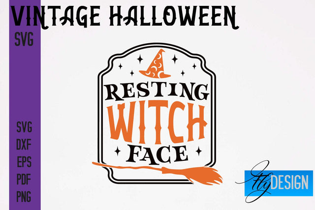 Vintage Halloween SVG | Halloween Quotes SVG Fly Design 