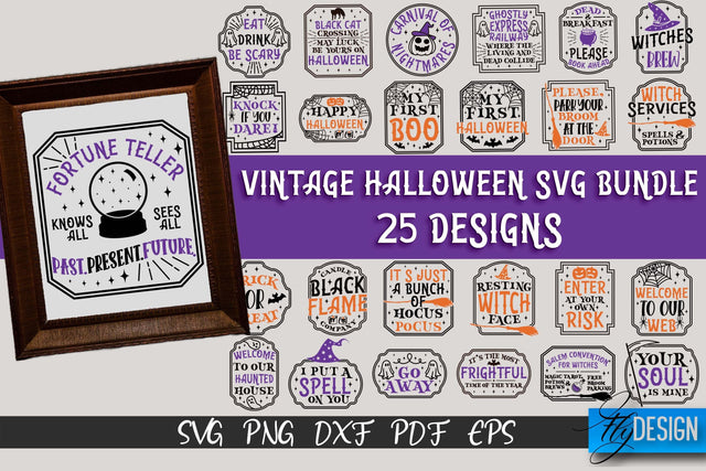 Vintage Halloween SVG | Halloween Quotes SVG Fly Design 