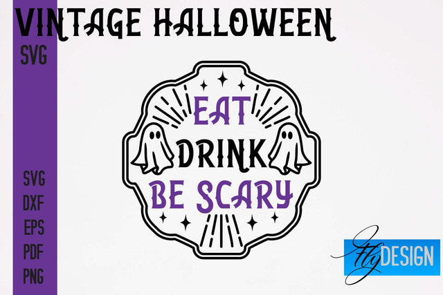 Vintage Halloween SVG | Halloween Quotes SVG Fly Design 