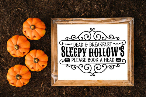 Vintage Halloween SVG, Sleepy Hollow's Bed & Breakfast SVG CraftLabSVG 