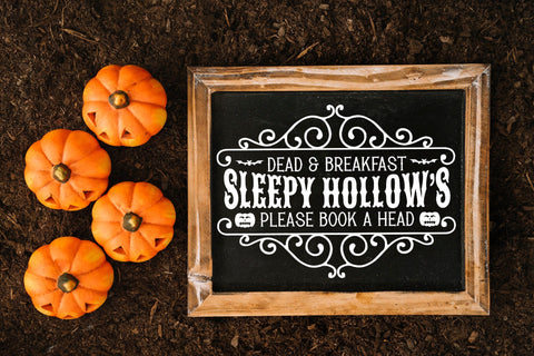 Vintage Halloween SVG, Sleepy Hollow's Bed & Breakfast SVG CraftLabSVG 