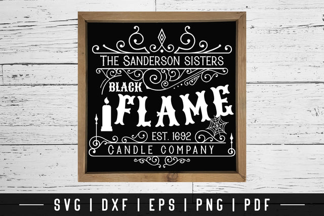 Vintage Halloween SVG | The Sanderson Sisters Black Flame SVG CraftLabSVG 