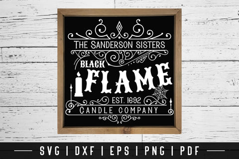 Vintage Halloween SVG | The Sanderson Sisters Black Flame SVG CraftLabSVG 