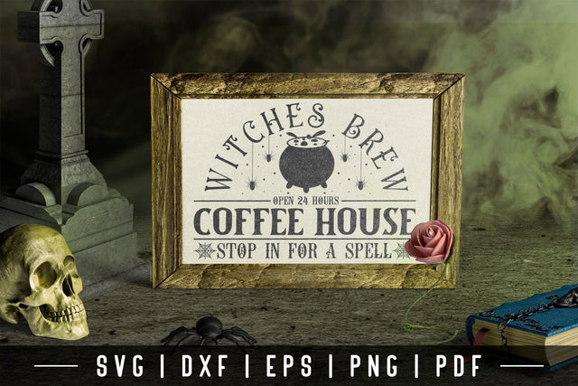 Vintage Halloween SVG - Witch's Brew Coffee House SVG CraftLabSVG 