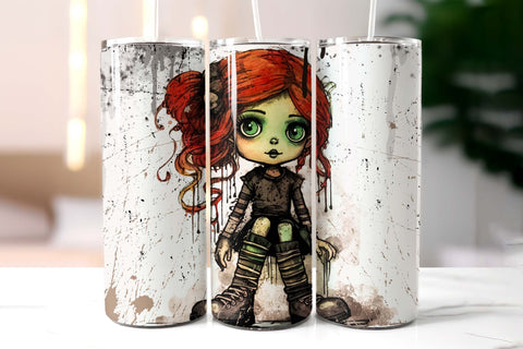 Vintage Halloween Tumbler Wrap Sublimation Sublimation Designs by Ira 