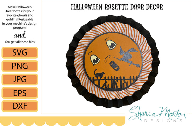 Vintage Halloween witch wall decoration SVG Sharia Morton Designs 